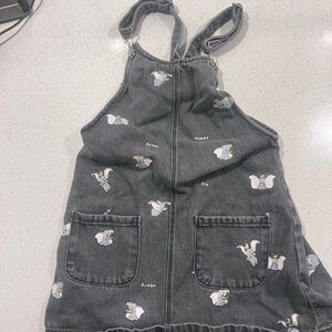 Black Denim Kids Overalls